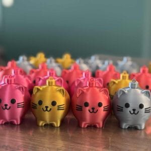 3d geprinte kerstballen