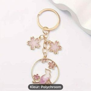 Sleutelhanger met bloemetjes