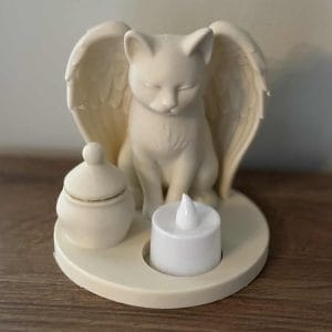 Katje met theelichthouder en potje