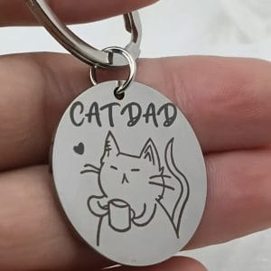 Cat dad sleutelhanger