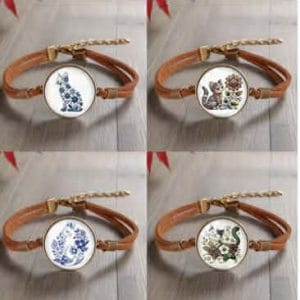 Armbandje met leder bandje