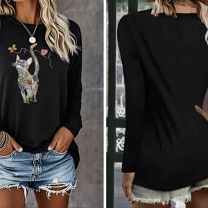 T-Shirt lange mouw ,ronde hals