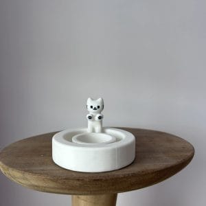 Theelichthouder met katje
