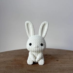 Paashaas wit gehaakte structuur