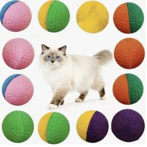 Tweekleurige schuimsponsballetjes