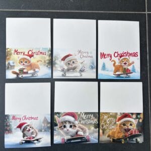 Kerstkaart 6 met omslag A6 formaat