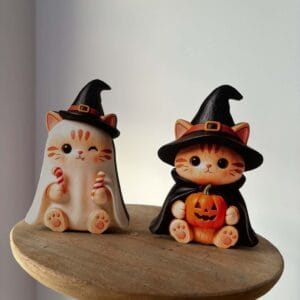 Halloween ornament in hout
