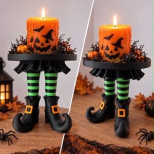 Leuk haloween staandertje (excl kaars)