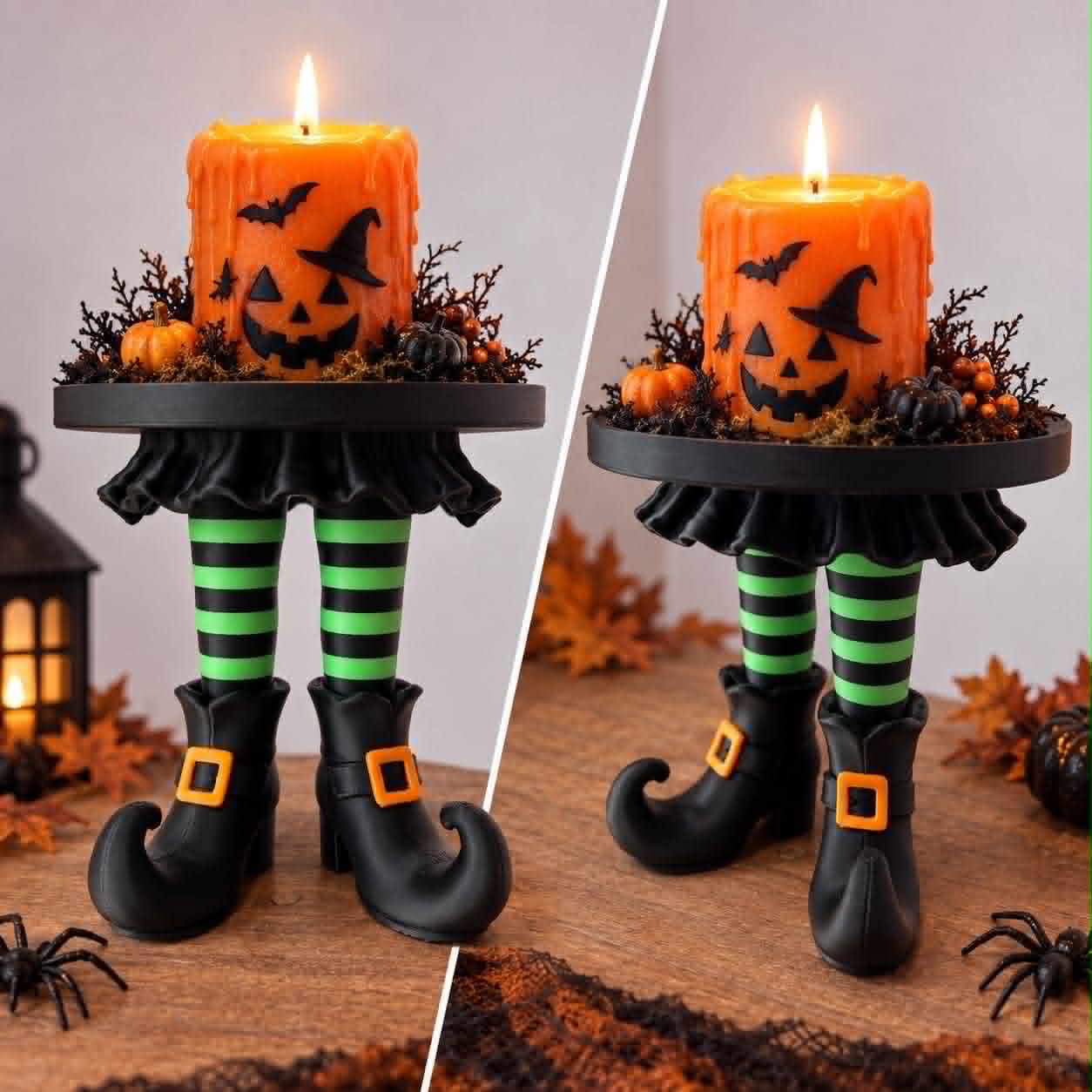 Leuk haloween staandertje (excl kaars)